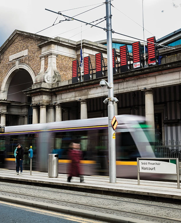 Luas at Harcourt Station